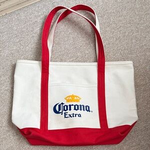 NWOT - Corona red & white Tote Bag